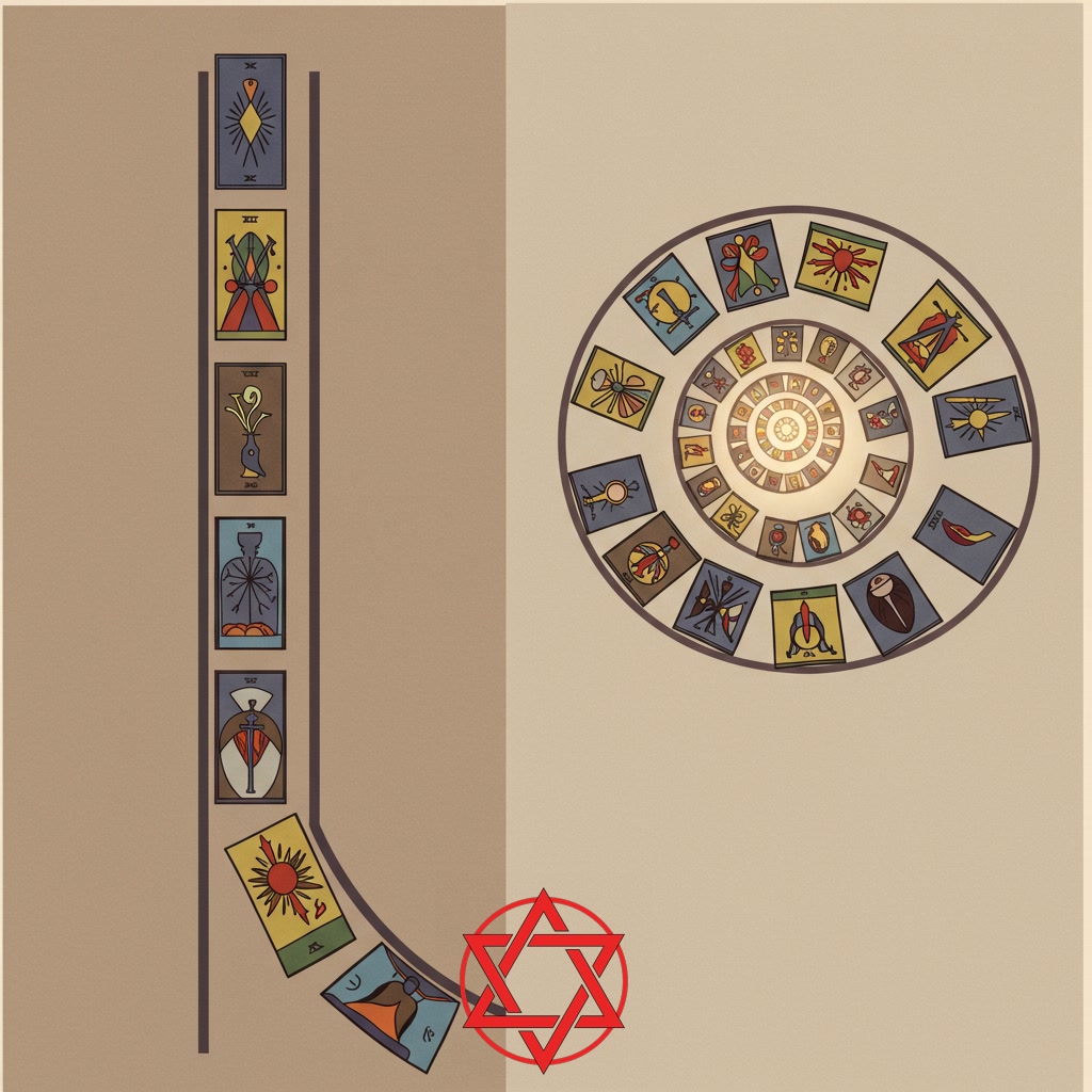 Reading Tarot: Shifting from Linear Prediction to Spiral Insight