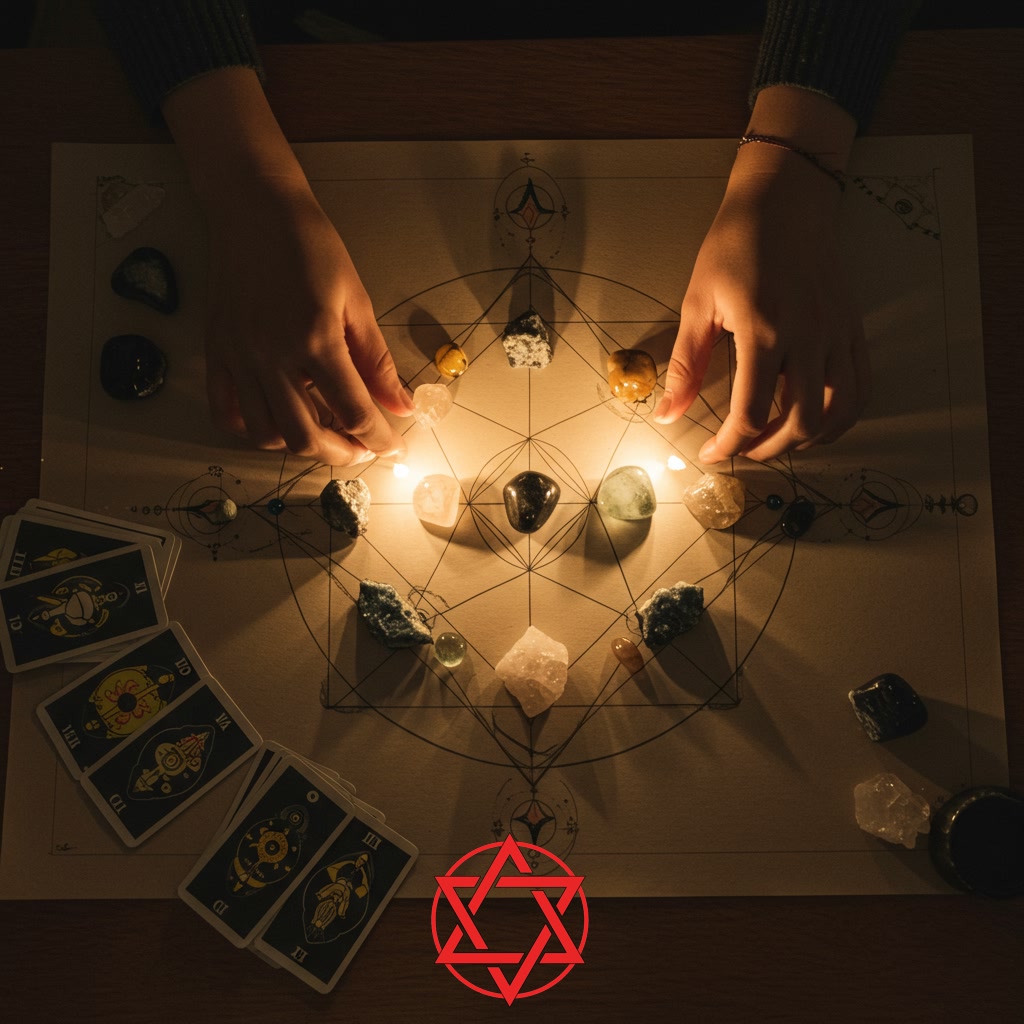 The Practical Process: Combining Tarot Insights with Grid Construction and Activation